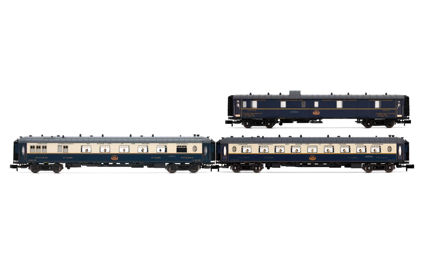 Arnold HN4489 CIWL, 3-unit pack Etoile du Nord, set 2-2 (DD3, VPC Fleche d'Or, VP toile du Nord), ep. II Passenger Coaches, Cream-blue