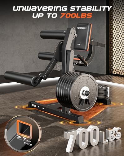 Image of FEIERDUN 4-in-1 Adjustable Leg Extension Curl Machine - 700lbs Capacity Leg Extension Machine for Lower Body Workouts - Adjustable Leg Curl Machine