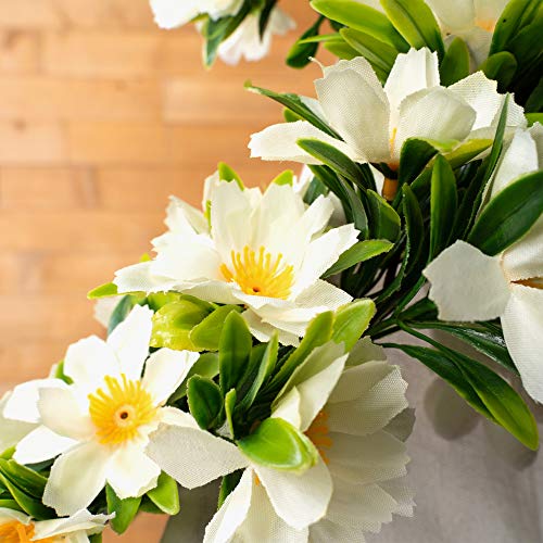 Elite Floral 5 Ft 2" Narcissus Flower Garland Artificial Daffodil Garland (62" X 4.5") Hanging Wedding Flower Garland For Wedding Arch Table Runner Backdrop Decoration #TOP5