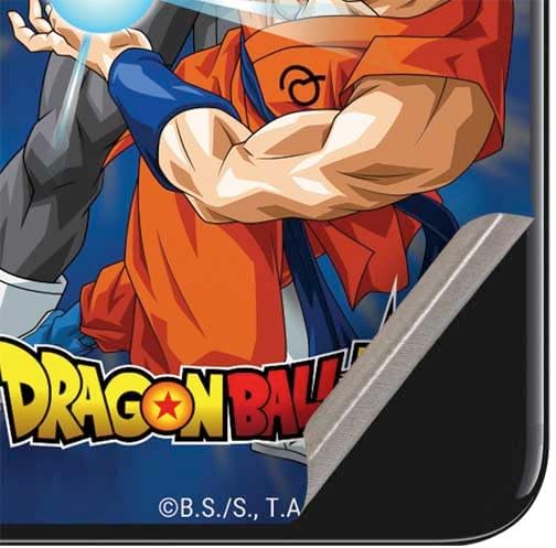 Vista 3 de Skinit Calcomanía para teléfono compatible con iPhone SE, diseño oficial de Dragon Ball Super Goku Vegeta Super Ball Azul