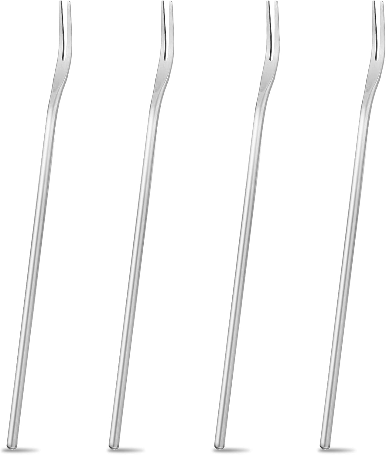 8.66Inch Stainless Steel Pickle Fork,Long Handle Salad