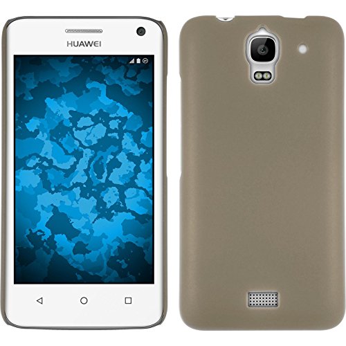 PhoneNatic Custodia Rigida Compatibile con Huawei Y360 - gommata Oro - Cover + Pellicola Protettiva