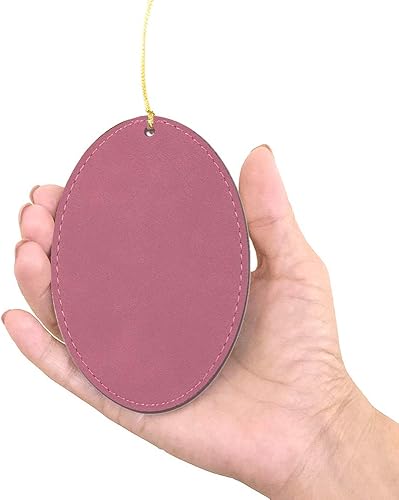 Miniatura 4 de LaserGram Personalized Christmas Ornament, World's Greatest Son, Faux Leather, Custom Laser Engraved Gift Idea (Oval Shape, Pink)
