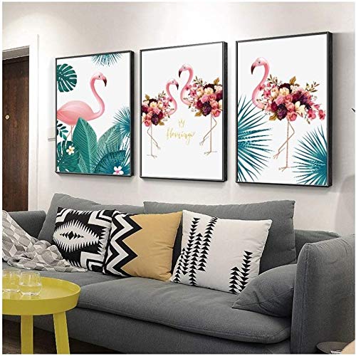 Toile peintures mur art de style tropical pour habiller un grand mur vide de salon