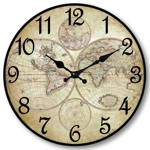 Image of CHYLIN Wall Clock Nautical Decor Silent Non-Ticking Battery Operated