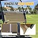 KUAFU Tinted Windshield Compatible with 2017-UP Yamaha G29 DRIVE 2 Golf Cart Gas or Electric Folding Front Windscreen Smoke