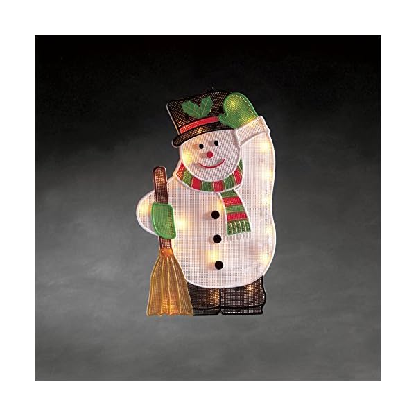 Konstsmide LED Fensterbild, Schneemann, 20 warm weiße Dioden, 230V, Innen, weißes Kabel - 2851-010 – Bild 3