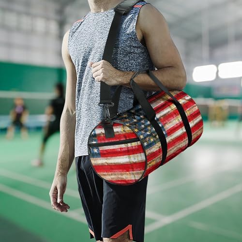 Sac de gym drapeau américain et sac week-end de voyage 45cm