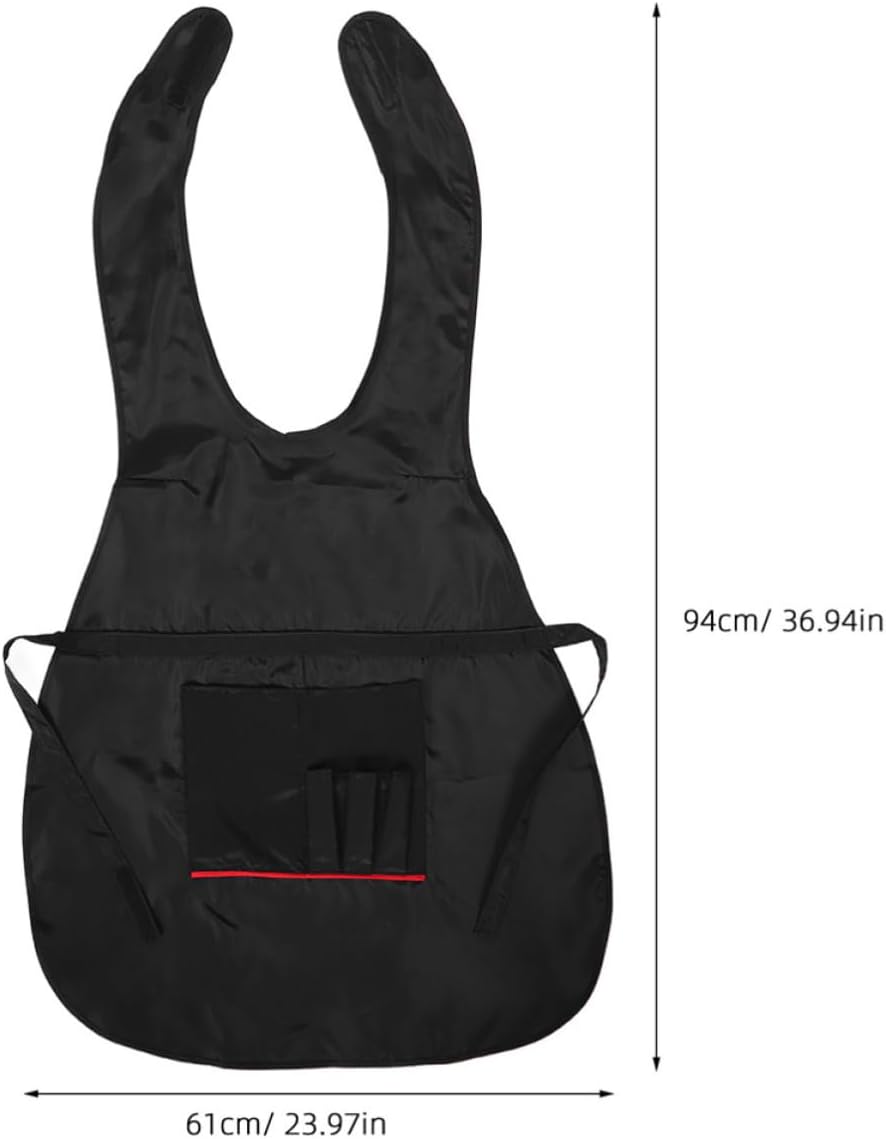 VOSAREA 2pcs Unisex Barber Smock Aprons for Hairdressers in Polyester with Neck Belt and Pockets, Comfortable Salon Work Uniform to Keep Clothes Clean in Barber Shops and Hairdressing Work