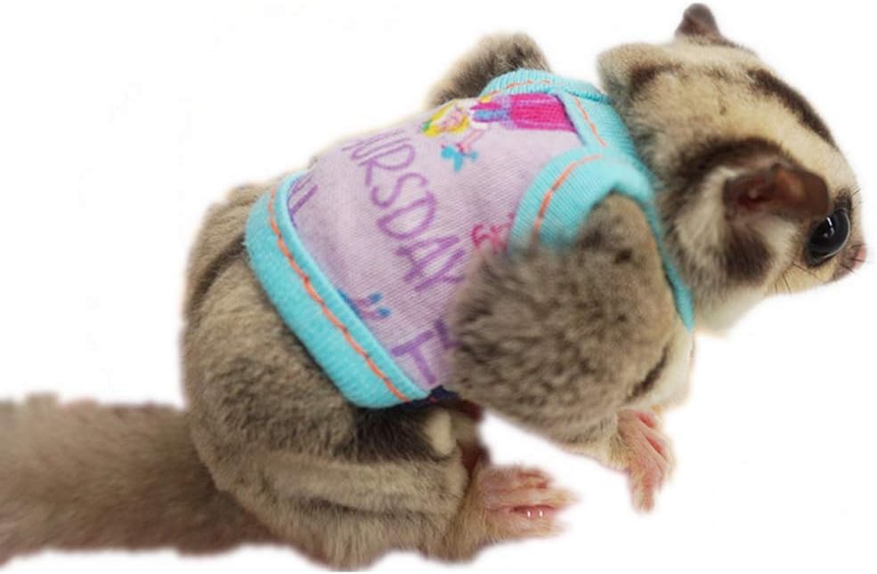 Sugar Gliders Clothes,Cotton Shirt Small Animal Vest Tank Tops Apparel Halloween Costume Dress Up Handmade Clothing Accessories Outfit for Sugar Gliders,Young Bearded Dragons,Hamsters,Fancy Rats