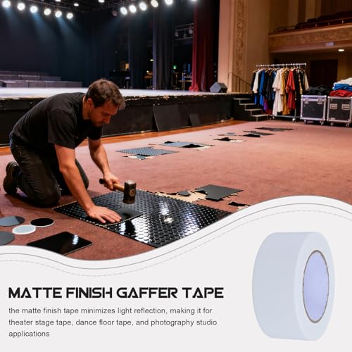 Cinta gaffer blanca mate de 5 cm para cables en escenarios profesionales 7