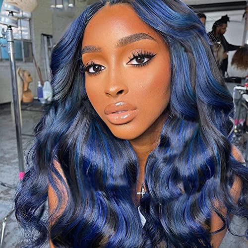 BLG Transparent Lace Front Wigs Human Hair Pre Plucked 150% Density 1B/27 Ombre Blonde Human Hair Wigs for Black Women Body Wave Human Hair Lace Front Wigs