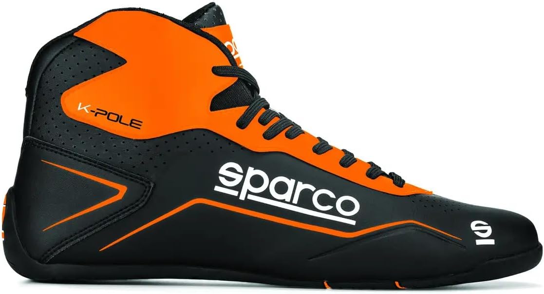 Sparco Shoes K-Pole Black/Fluo Or, 44 EU