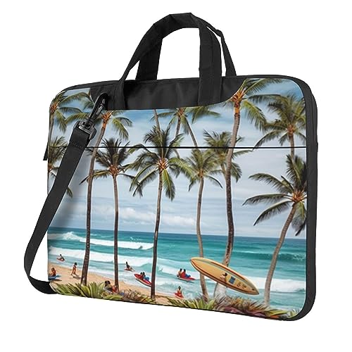 Sacoche ordinateur portable motif surfeur hawaïen pour protéger votre PC de la poussière
