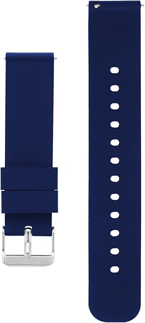 cobee Silicone Watch Bands - Quick Release Waterproof Soft Rubber Replacement Straps with Silver Plated Stainless Steel Buckle