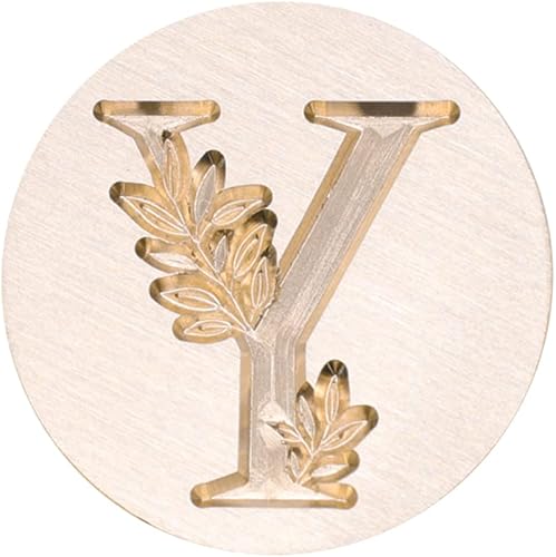 Miniatura 3 de SWANGSA Sello de cera con letra inicial del alfabeto Y, elegante sello de letras botánicas vintage para invitación de fiesta de boda, envoltura de