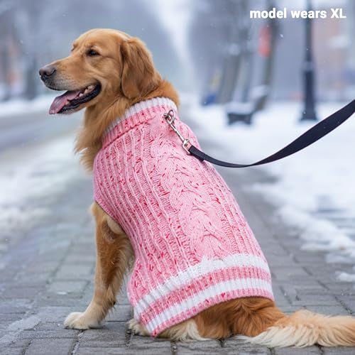Pull pour chien rose à col roulé chaud CUSOZWO du S au XL - 6