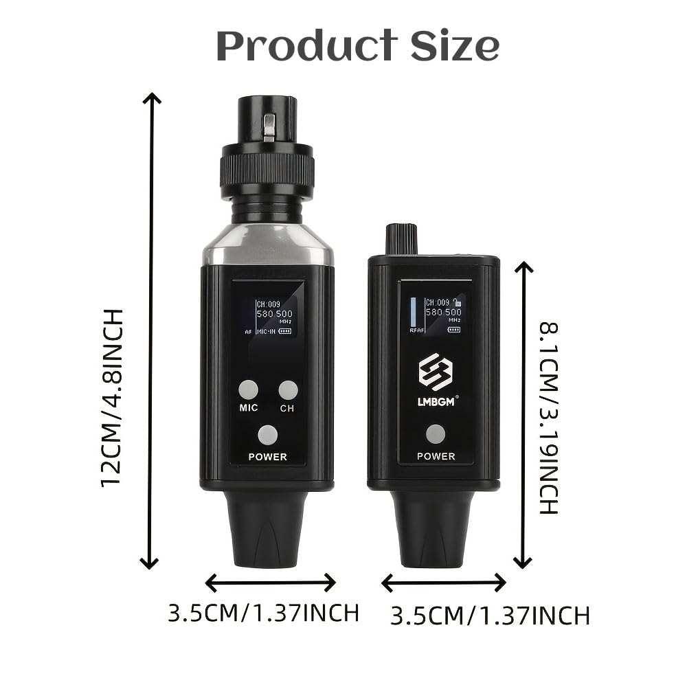 A9 UHF Wireless in Ear Monitor System Transmitter and Beltpack Receiver for Studio, Band Rehearsal and Live Performance (A9-1)