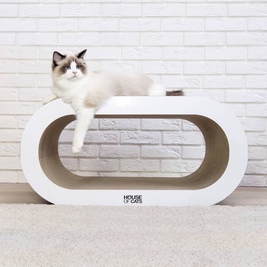 Griffoir pour chat House of Cats Bench, grattoir résistant de 84cm pour le repos