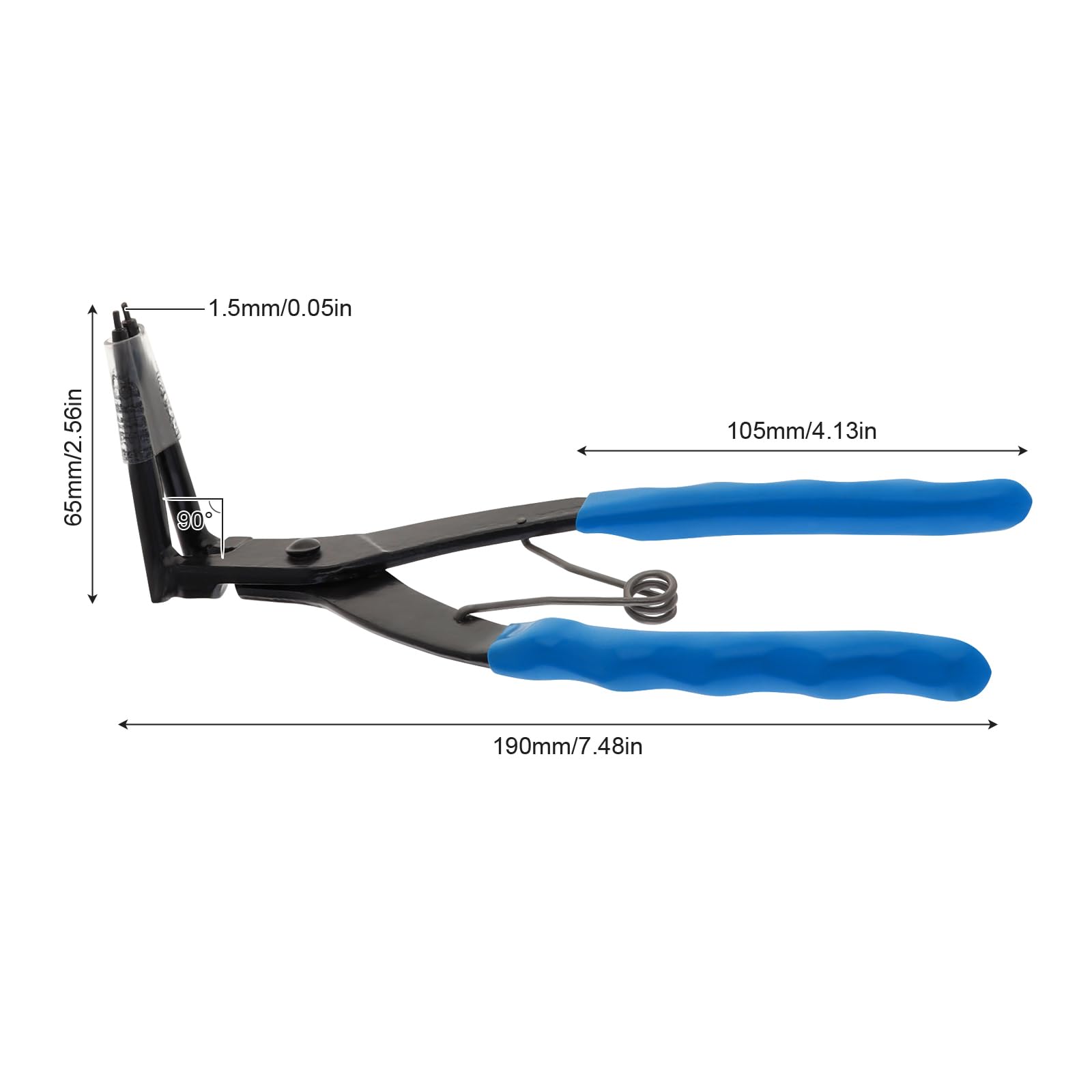 Ensemble de pinces à anneau à encliquetage, pince à long bec de 90 degrés, pince à circlips courbée, pince à circlips à cylindre maître interne, pince à anneau de retenue pour camions, motos,