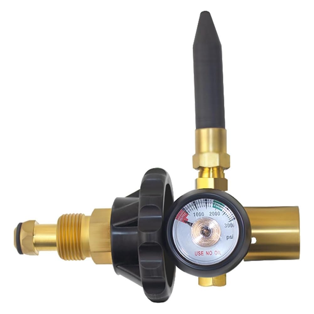 Tiyao Latex Helium Balloon Filler Air Inflator Regulator 0-3000 Psi With Gauge For Cga580 Tank Valve, Tank Regulator