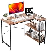 BANTI 40 Inch Small L Shaped Computer Desk With Storage Shelves Home
