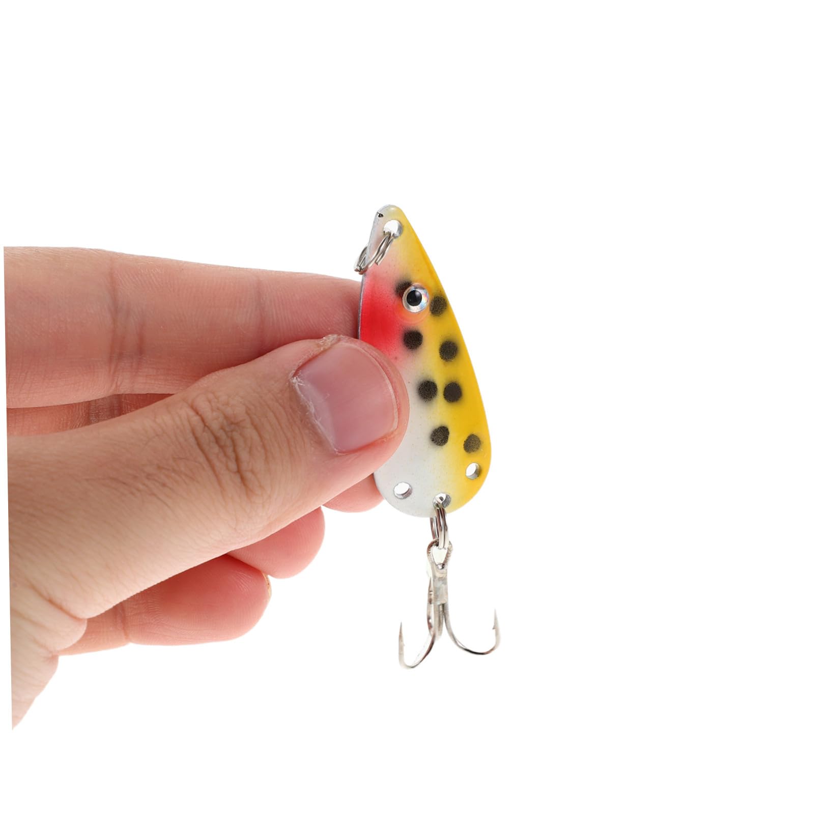 KOMBIUDA 30 Stück Teiliges Spoon Lures mit Eisenplatte und Drillingen Reflektierende Metallköder für Bass Forellen Barschangeln Vielseitig Einsetzbar für Süßwasser bei Dämmerung und
