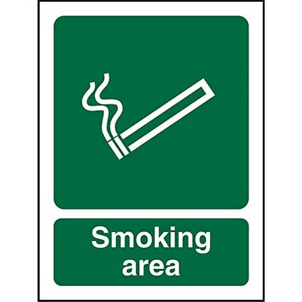 Mandatory Sign Smoking Area Adhesive Acrylic 20 x 15 cm