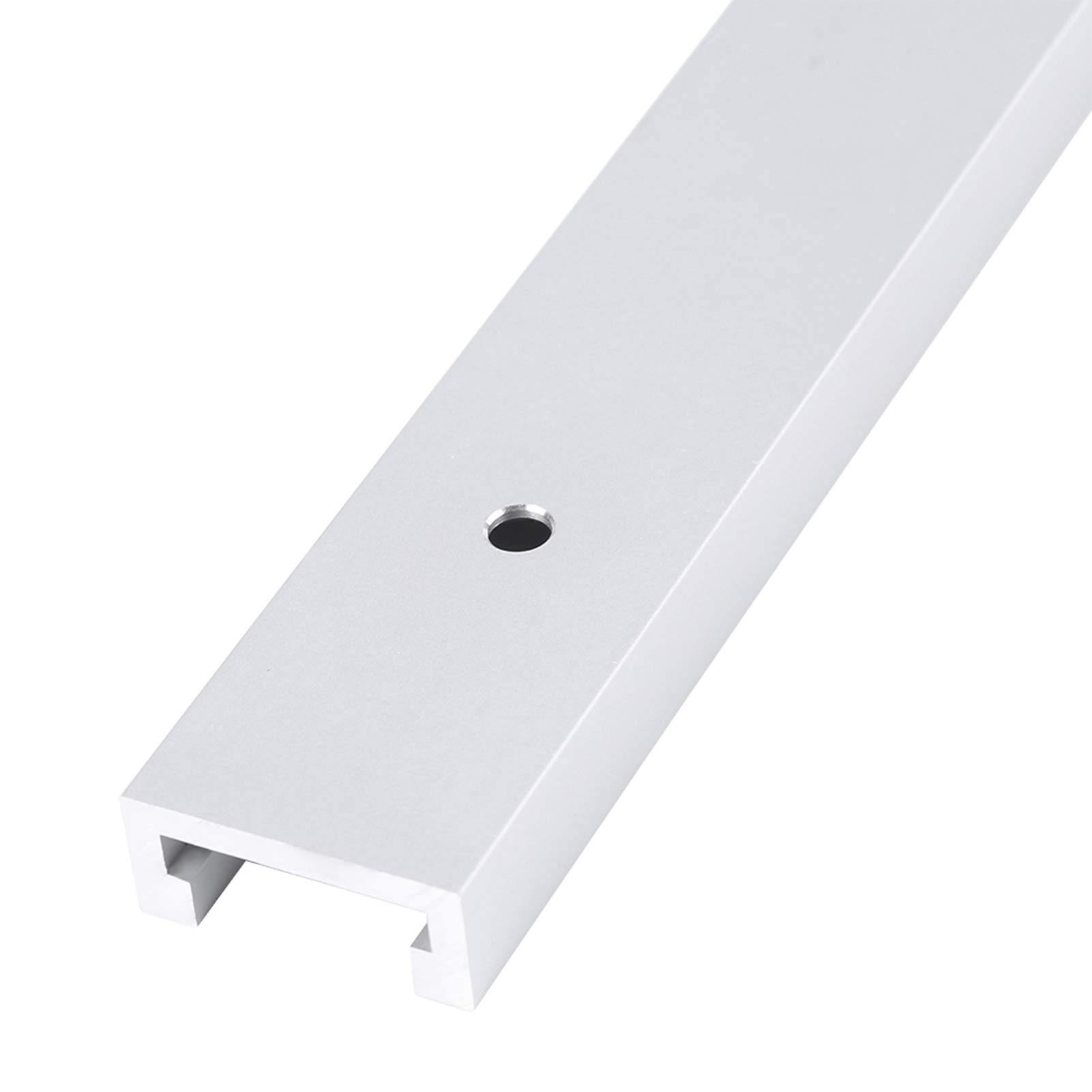 GLOGLOW Rail en T en Alliage d'aluminium avec rainure en T de 400 mm Outil de Travail du Bois Professionnel avec vis autotaraudeuses