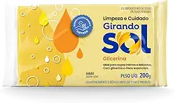 Girando Sol Sabão Em Barra Glicerina 200G Sabão Em Barra Multiuso Amarelo Com Pura Glicerina Contém 1 Unidade De 200G