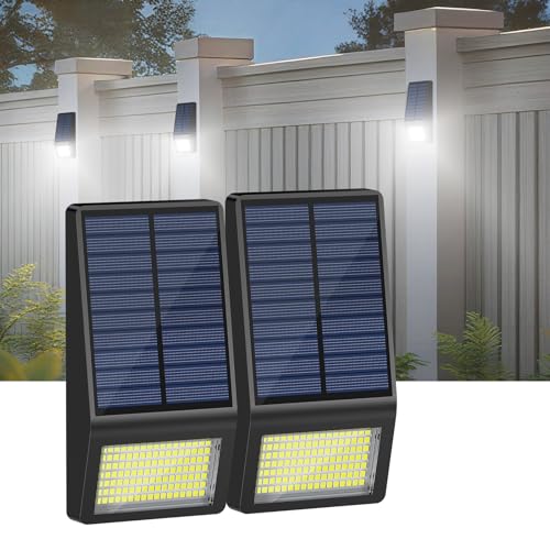 Smiling Shark ソーラーライトWL04【高輝度800LM・119LED・知能モード】センサーライト ソーラー 人感 防水 強力 屋外照明 自動点灯/消灯 省エネ 太陽光発電 電気代0 IP65屋外ライト 屋外ライト 簡単措置 壁掛け ガレージ/庭先/廊下/玄関/駐車場 防犯対策 台風/地震/津波/応急/防災に対応 2個