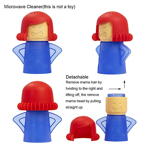 Image of Angry Mom Microwave Cleaner, Mad Mama Microwave Steam Cleaner, Just Add Vinegar and Water, Easily Cleans the Crud in Minutes (Blue)