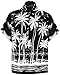 Produktbild LA LEELA Herren Hawaiihemd Kurzarm Button Down Kragen Fronttasche Strand Hemd Urlaub Casual Aloha schwarz_255 4XL A_116