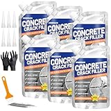 Concrete Crack Filler, 126oz Grey High Elasticity Self Leveling Cement Caulking Glue, Quick Drying Waterproof Sealant for Driveways, Walkway, Indoor and Outdoor Weather Resistant Concrete Joint Repair