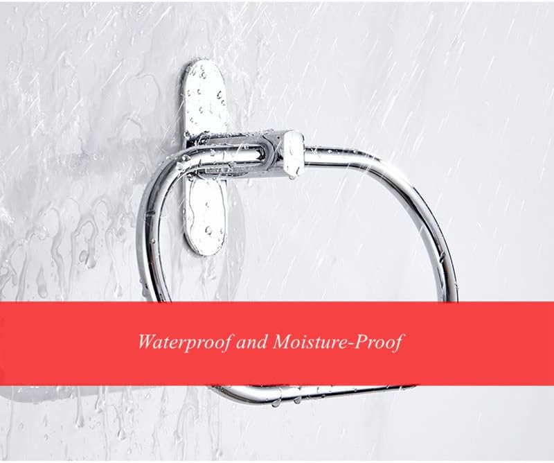 Home Storage Bathroom Accessories, Stainless Steel Wall Mounted Hand Towel Ring Holder, Multifunction Towel Rack Hanger Organizer Bathroom