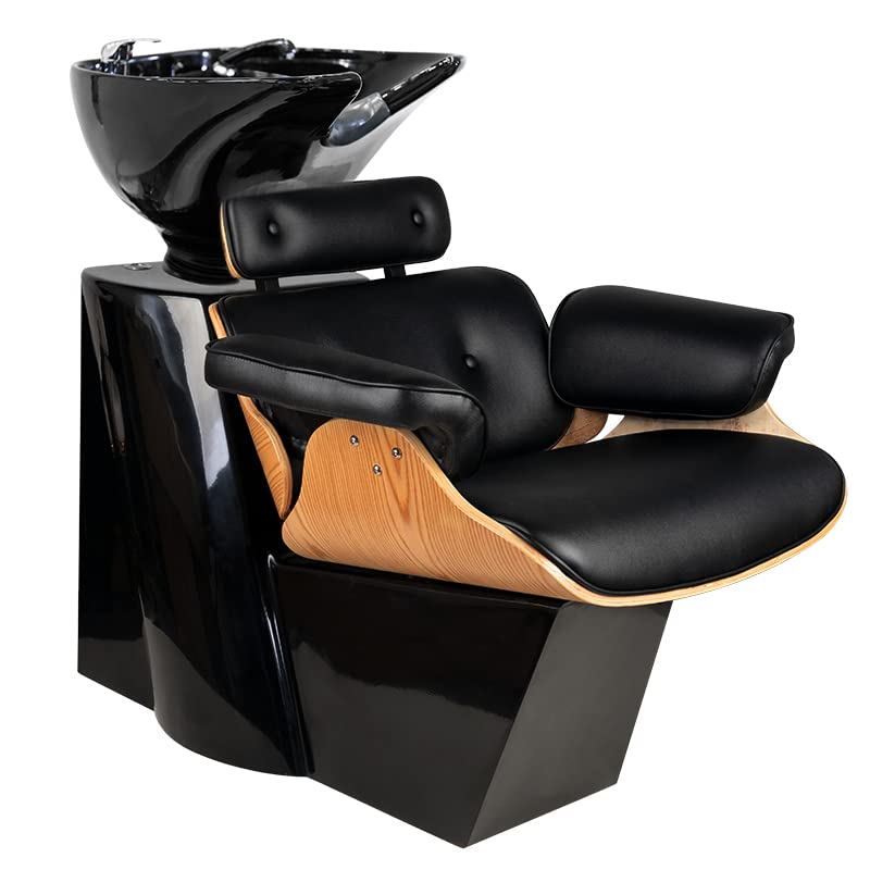 ACTIVESHOP Friseurwaschsessel Friseursessel Friseur Waschanlage Friseursalon Florenze schwarz