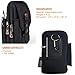 Large Multi-Purpose Nylon Cell Phone Belt Holster for iPhone 17 Pro Max Case 16 Pro Max Galaxy S25 Ultra A15 5G Universal Dual Smartphone Pouch with Belt Loop Clip for Men for 2 Mobile Phones