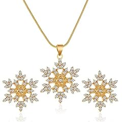 Gold earring and necklace set