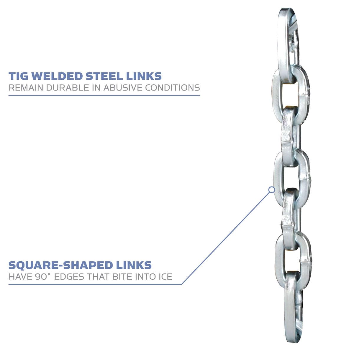 YAKTRAX Chains Heavy Duty Traktion Wandern Cleats, Durable TIG Welded Links, bietet Traktion in EIS & Schnee, schwarz