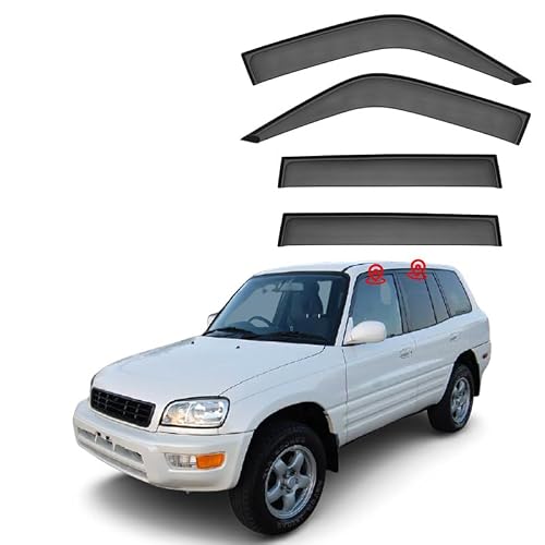 MYRFCSA Car Wind Deflectors, for TOYOTA RAV4 MK1-XA10 1994-1999 Rain Guards Window Visor in-Channel Side Shatterproof Sun Visor Reduced Wind Noise Easy Installation