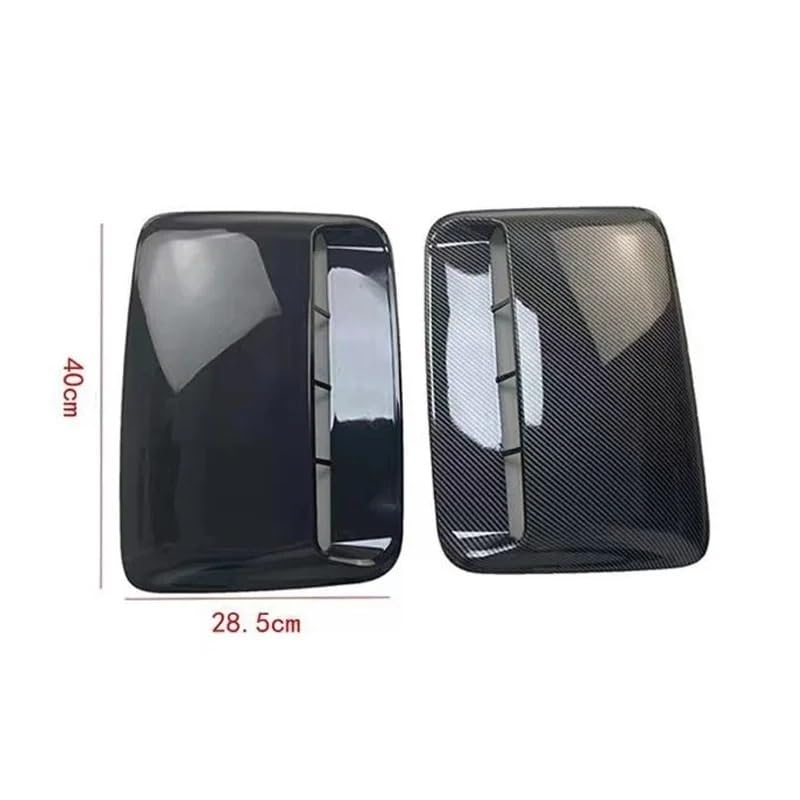 Rejillas de entrada de aire para capó, cubierta decorativa universal en color negro 4