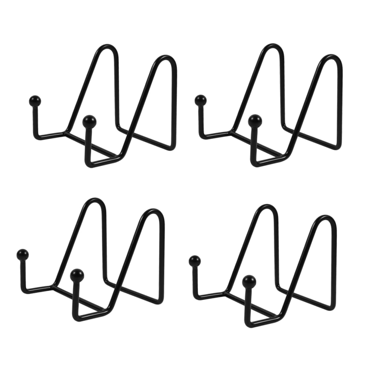 GOOHOCHY 4Pcs Metal Plate Stands Iron Display Racks for Photos Books and Decorative Plates Elegant Storage for Home and Events