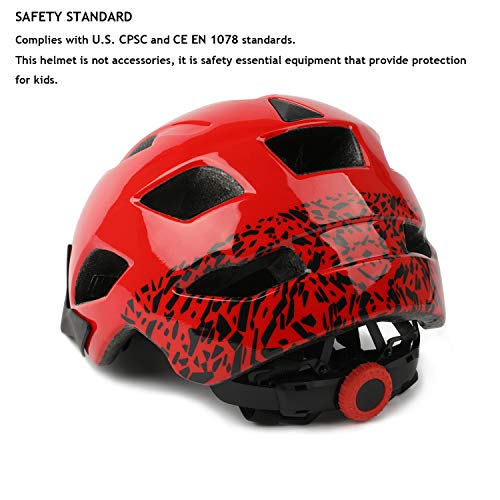 Image of Kids Helmet, Exclusky Kids Bike Helmet Adjustable Safety Lightweight Children Bicycle Helmet for Kids Skating Cycling Scooter Boys and Girls Bicycle Helmets Ages 5-8-14