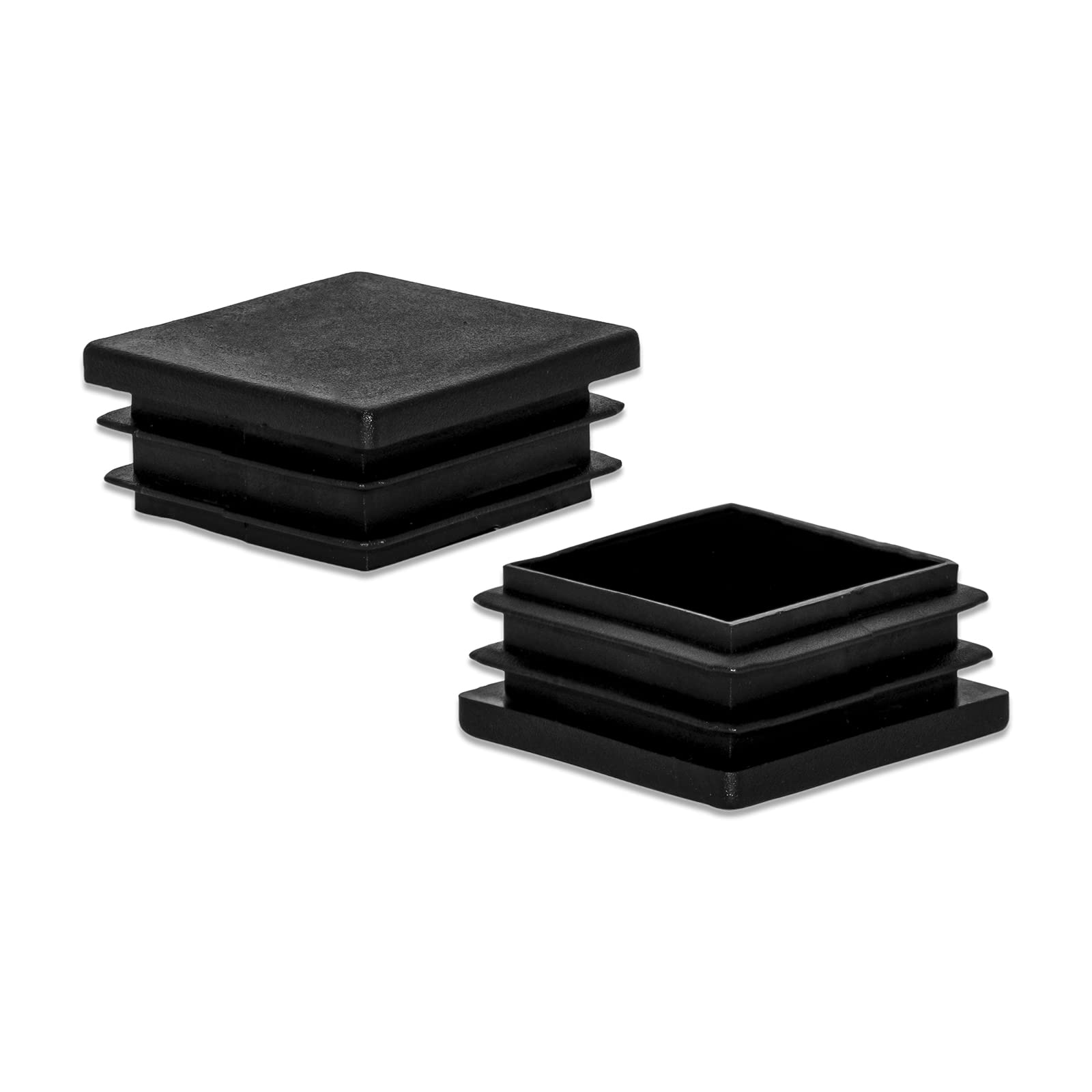Flyshop 38 x 38 mm, 1.5" x 1.5" Black Plastic Hole Plugs Square Tubing End Caps Tube Inserts Durable Furniture Glide for Chair Table Stool Leg 8 Pack