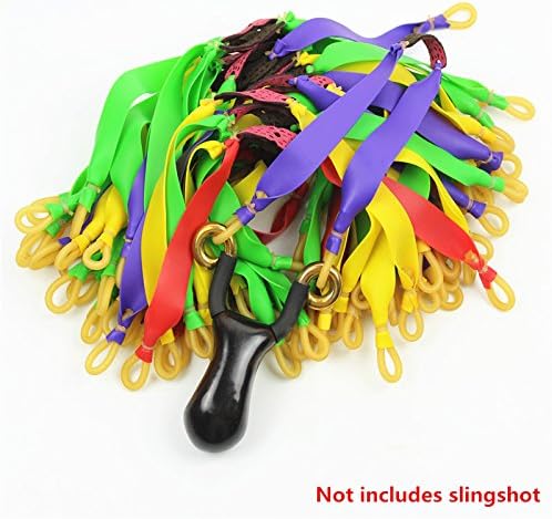 DDMARK Set of 2 More Powerful Slingshot Replacement Flat Rubber Bands with Elastic Tube Loop