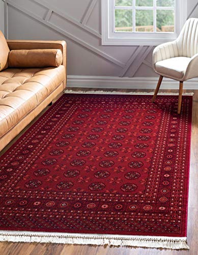 Tapete decorativo rectangular 160x244 cm rojo miniatura 1
