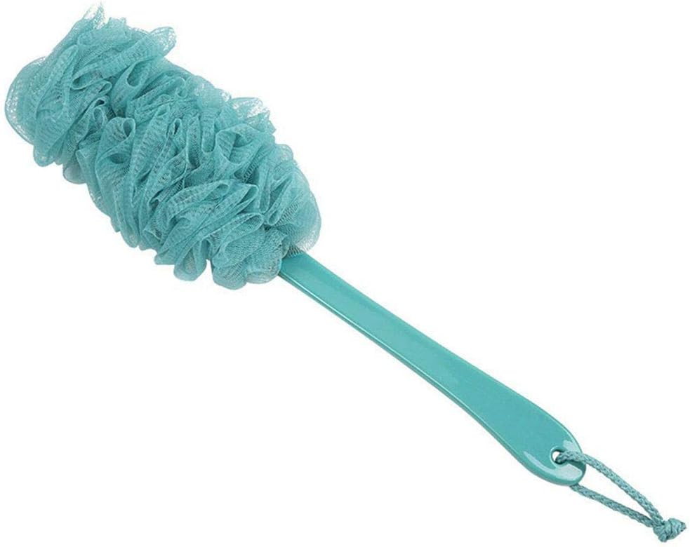 Fasclot Bath Body Brush Hanging Long Handle Soft Mesh Back Shower Brush Scrubber Skin Cleaning Massager for Back Scrubber,Wash Face Brushing, Exfoliating, Cellulite, Foot Scrub