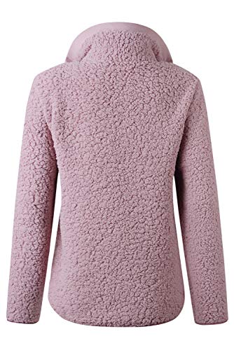 Image of AQOTHES Womens Loose Casual Zipper Sherpa Fleece Pockets Pullover Sweatshirt for Women