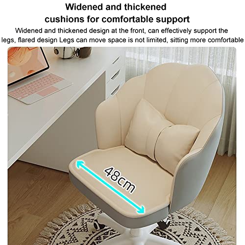 Sillón de tocador de terciopelo con brazos ajustable y giratorio para escritorio 7