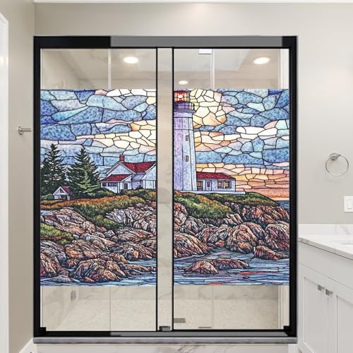 Vinilos para ventana Rustic Lighthouse 17.7 x 23.6 pulg x2 miniatura 6